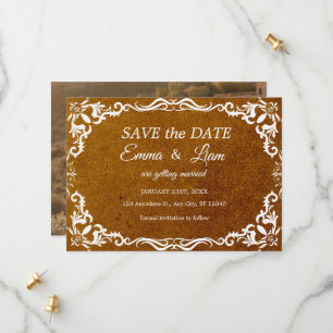 Terracotta Rustic Papel Picado – Save the Date