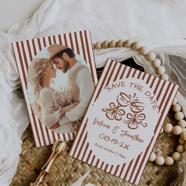 Terracotta Rustic Wedding Save The Date (Creator Uploaded)