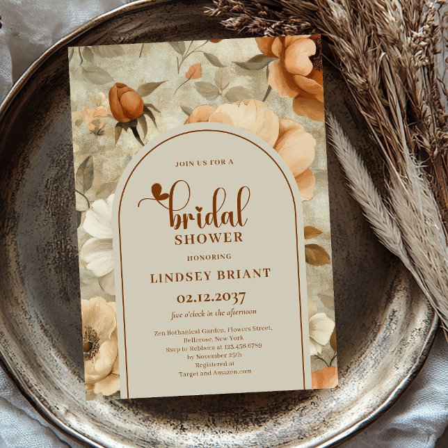 Terracotta Sage Greenery Bridal Shower Invitation (Terracotta Sage Greenery Bridal Shower Invitation)