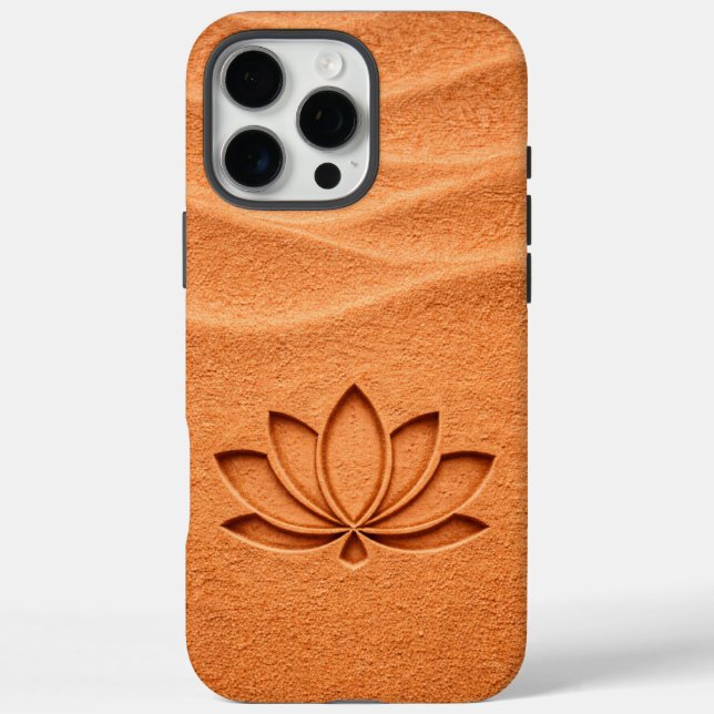  Terracotta Sand Lotus Flower Meditation Case-Mate iPhone Case (Back)