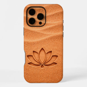 Terracotta Sand Lotus Flower Meditation iPhone 16 Pro Max Case