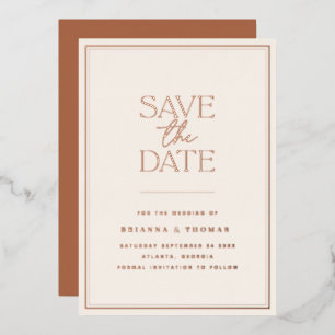 Terracotta Save The Date Rose Gold 