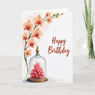 Terracotta Script Birthday Card