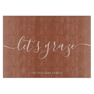 Terracotta Script Charcuterie Family Grazing Board