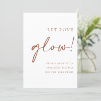 Terracotta Script Let Love Glow Wedding Sign