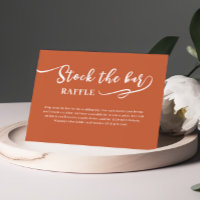 Terracotta Script Stock the bar Bridal Shower 