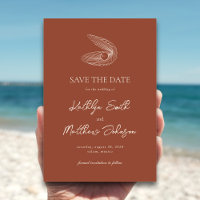 Terracotta Shell Beach Ocean Destination Wedding