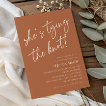 Terracotta She's Tying the Knot Bridal Shower