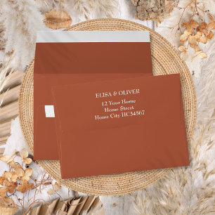 Terracotta Simple Elegant Return Address Envelope