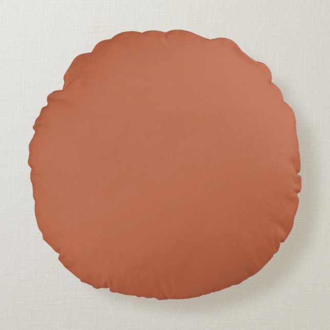 Terracotta Solid Color Throw Pillow (Front)