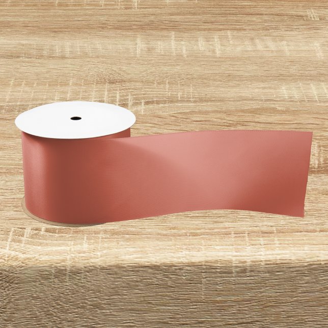 Terracotta Solid Colour Satin Ribbon (Creator Uploaded)