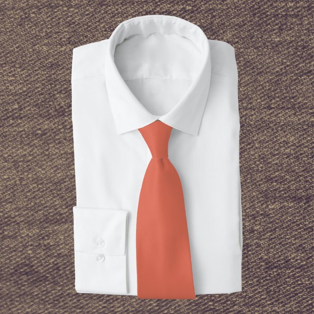 Terracotta Solid Colour Tie (Creator Uploaded)