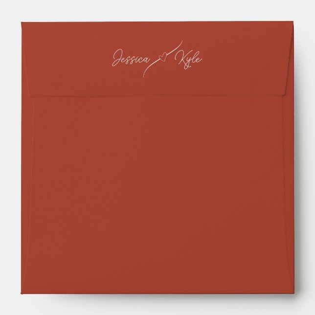 Terracotta Solid Stationery Coloured Envelope (Back (Top Flap))
