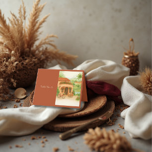 Terracotta Spanish Hacienda Destination guest card
