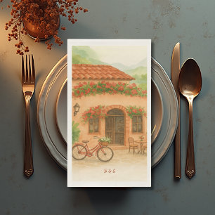 Terracotta Spanish Hacienda Destination Wedding Napkin