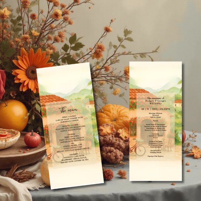 Terracotta Spanish Hacienda Destination Wedding Programme (Creator Uploaded)