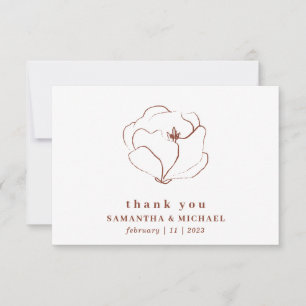 Terracotta Special thank you name date Invitation