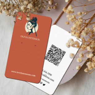 Terracotta Summer jewellery earring display card