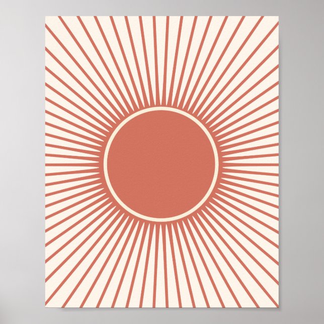Terracotta sunburst poster (Front)