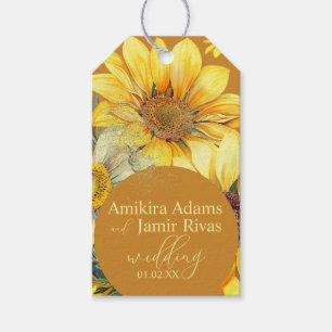 Terracotta Sunflowers Wildflowers Wedding Gift Tags