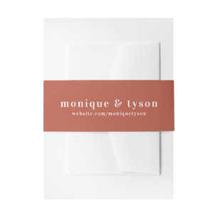 Terracotta Sunrise Matching Wedding Invitation Belly Band