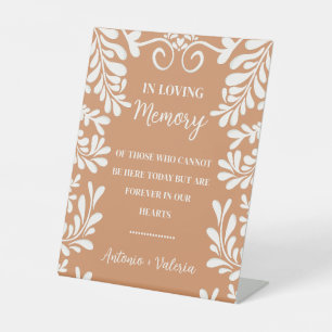 Terracotta Talavera Mexican Wedding Memorial Sign