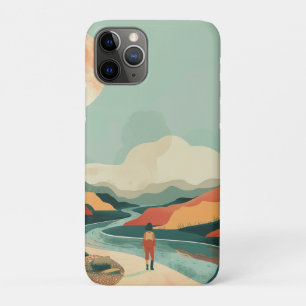 Terracotta Teal Boho River Mountain Journey Case-Mate iPhone Case