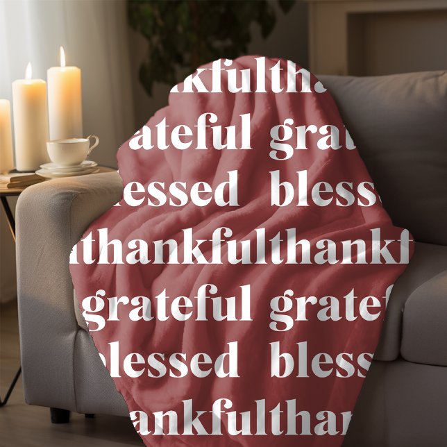 Terracotta Thanksgiving Fleece Blanket (Creator Uploaded)