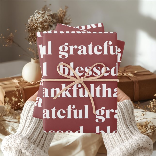 Terracotta Thanksgiving Wrapping Paper Sheet (Creator Uploaded)