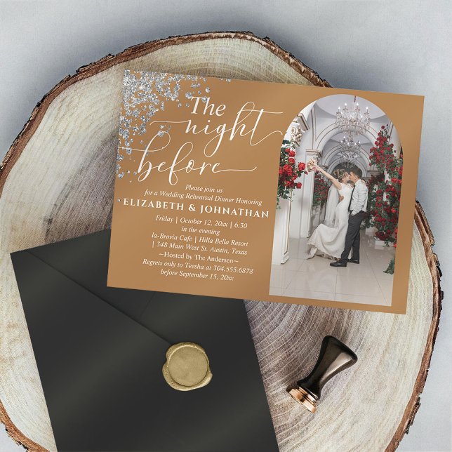 Terracotta The Night Before Rehearsal Dinner Invitation (Creator Uploaded)