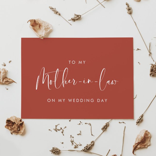 Terracotta To my mother-in-law on my wedding day Invitation (Creator Uploaded)