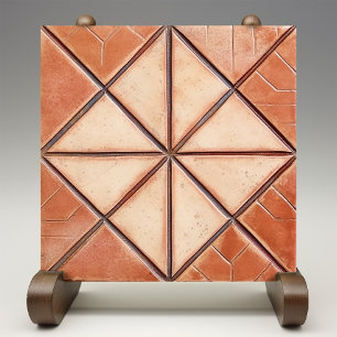 Terracotta Triangles Rustic Wall Accent Tile