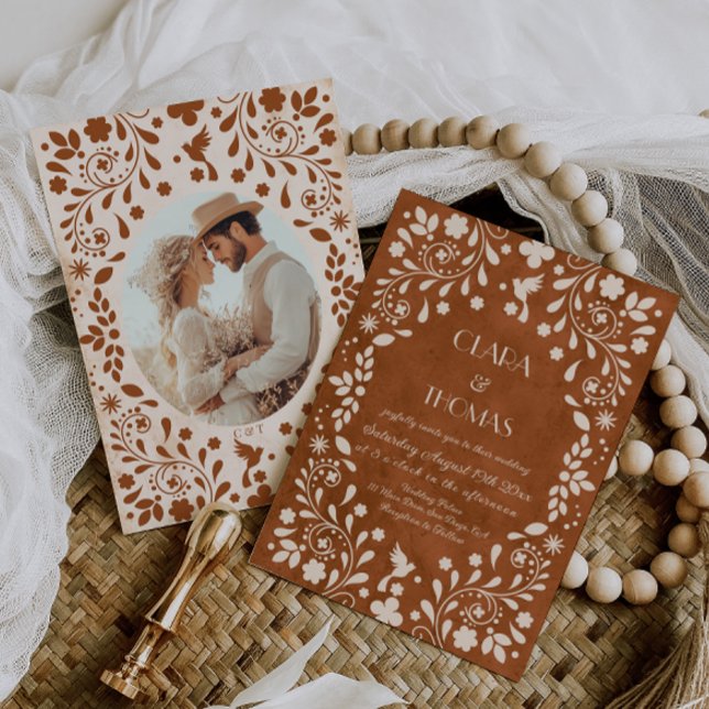 Terracotta Vintage Mexican Wedding Invitation (Creator Uploaded)