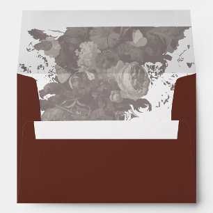 Terracotta Vintage Rustic Floral Bridal Shower Envelope