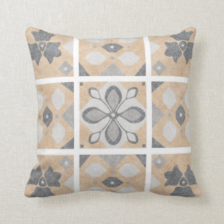Terracotta Vintage Tiles Design Cushion