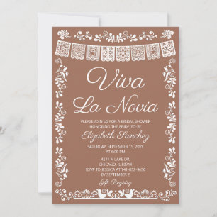 Terracotta Viva La Novia Bridal Shower Invitation