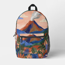 Terracotta Volcano Landscape Backpack