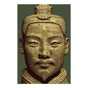 Terracotta Warrior - Ancient Gold Art Poster