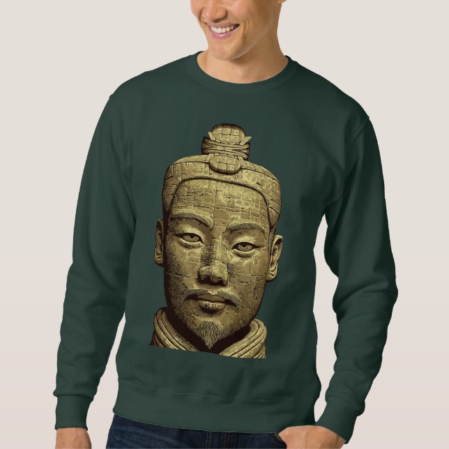 Terracotta Warrior - Ancient Gold Art Sweatshirt (Front)