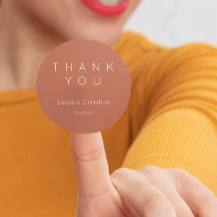 Terracotta Wedding Classic Round Sticker