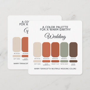 Terracotta Wedding Colour Palette Card