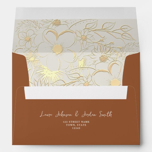 Terracotta Wedding Envelope (Back (Bottom))
