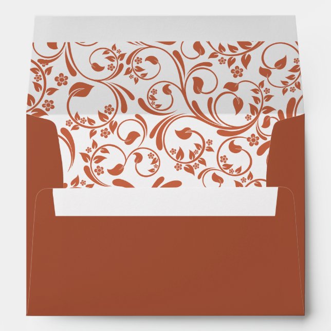 Terracotta Wedding Envelope (Back (Bottom))