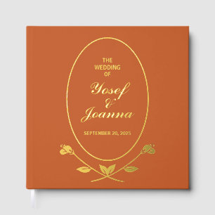 Terracotta Wedding Foil Guest Book