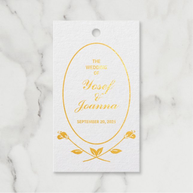 Terracotta Wedding Gift Tags (Front)