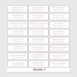 Terracotta wedding guest address labels sticker<br><div class="desc">Easy to personalise,  names and addresses / individual wedding shipping address label stickers for guests.</div>