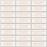 Terracotta wedding guest address labels sticker<br><div class="desc">Easy to personalise,  names and addresses / individual wedding shipping address label stickers for guests.</div>
