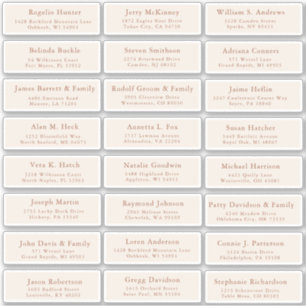 Terracotta wedding guest address labels sticker