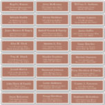 Terracotta wedding guest address labels sticker<br><div class="desc">Easy to personalise,  names and addresses / individual wedding shipping address label stickers for guests.</div>