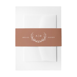Terracotta Wedding Invitation Suite Belly Band